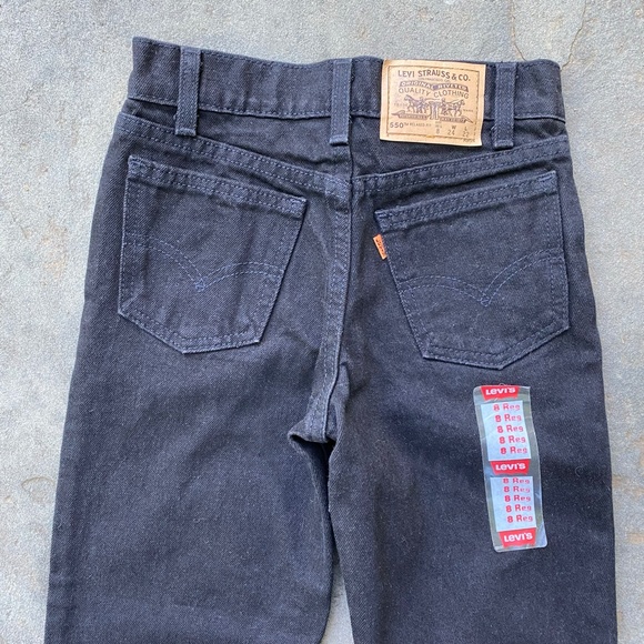 Deadstock BNWT Vintage 1990's Levi's 550 Black Jeans Boys - Picture 4 of 4